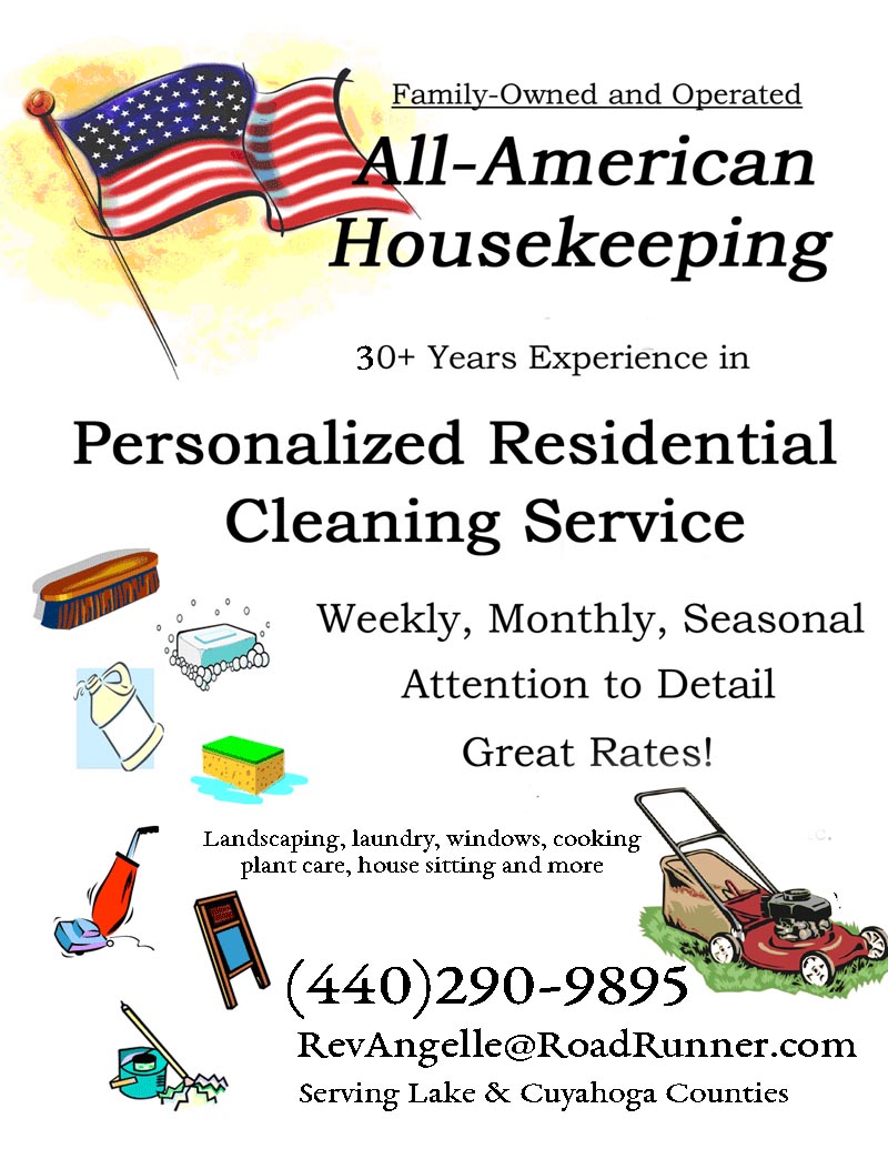 All American Housekeeping Mentor, Willoughby, Lake County Ohio